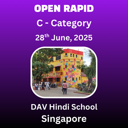 CATEGORY C - (OPEN RAPID) - DAV - GOCHECKMATE INTERNATIONAL CHESS PRIX 2025