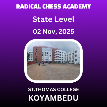 ⭐RADICAL CHESS ACADEMY⭐TAMILNADU STATE LEVEL CHILDREN'S CHESS TOURNAMENT