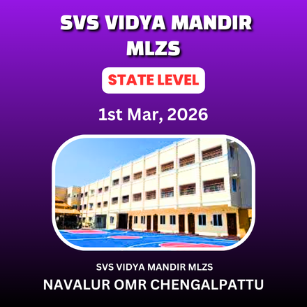 ⭐SVS VIDYA MANDIR MLZS⭐1st STATE LEVEL CHESS TOURNAMENT 2026