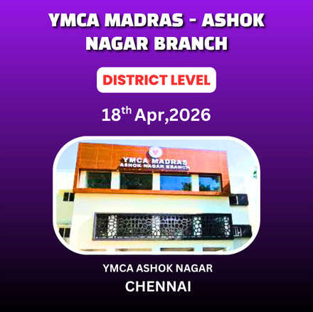 ⭐YMCA MADRAS - ASHOK NAGAR BRANCH⭐CHENNAI DISTRICT LEVEL CHILDREN'S CHESS TOURNAMENT - 2026