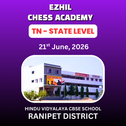 ⭐KANDASAMY.S MEMORIAL CHESS TOURNAMENT⭐TN STATE LEVEL CHILDREN'S AND OPEN CHESS TOURNAMENT - Organized by 🏆EZHIL CHESS ACADEMY🏆