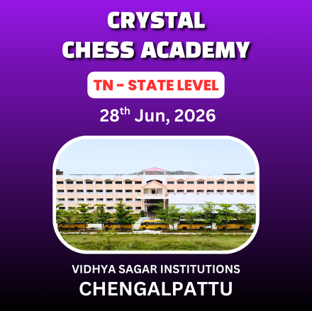 ⭐CRYSTAL CHESS ACADEMY⭐ 3rd TAMIL NADU STATE LEVEL CHILDREN'S CHESS TOURNAMENT - 2026