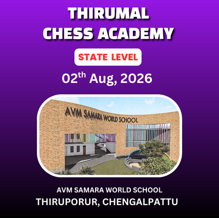 ⭐THIRUMAL CHESS ACADEMY⭐ 35th TN STATE LEVEL CHILDREN’S CHESS TOURNAMENT – 2026
