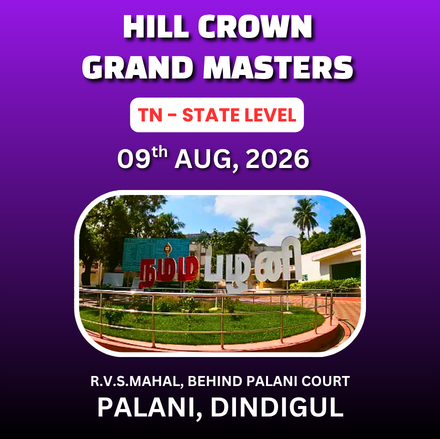 ⭐HILL CROWN GRANDMASTER⭐ 1st STATE LEVEL CHILDREN’S & OPEN CHESS TOURNAMENT 🏆GURU CHESS ACADEMY🏆