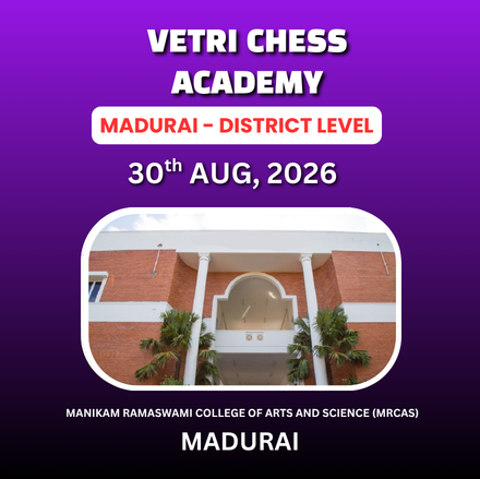⭐VETRI CHESS ACADEMY⭐1st Madurai District Level Children's Chess Tournament - 2026
